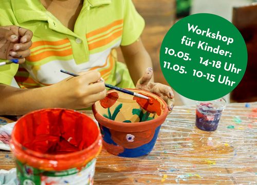 Workshop für Kinder: Pflanzen einsetzen und Töpfe bemalen